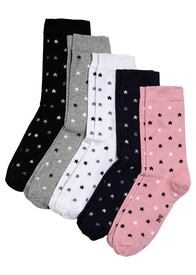 Calcetines Gris jaspeado-rosa ceniza-negro