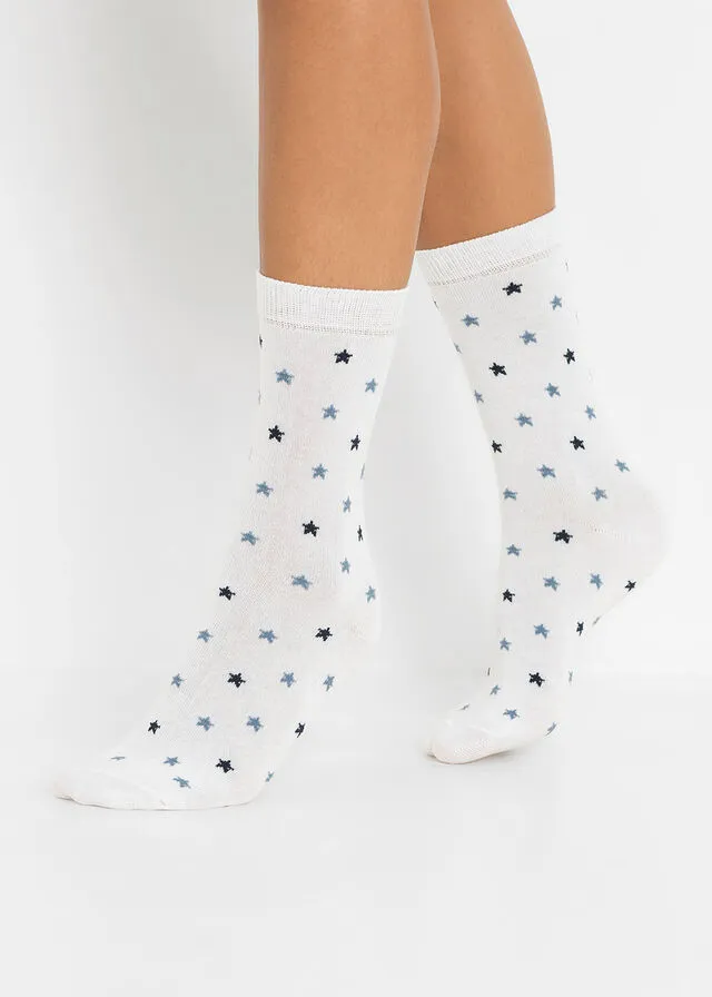 Calcetines Gris jaspeado-rosa ceniza-negro