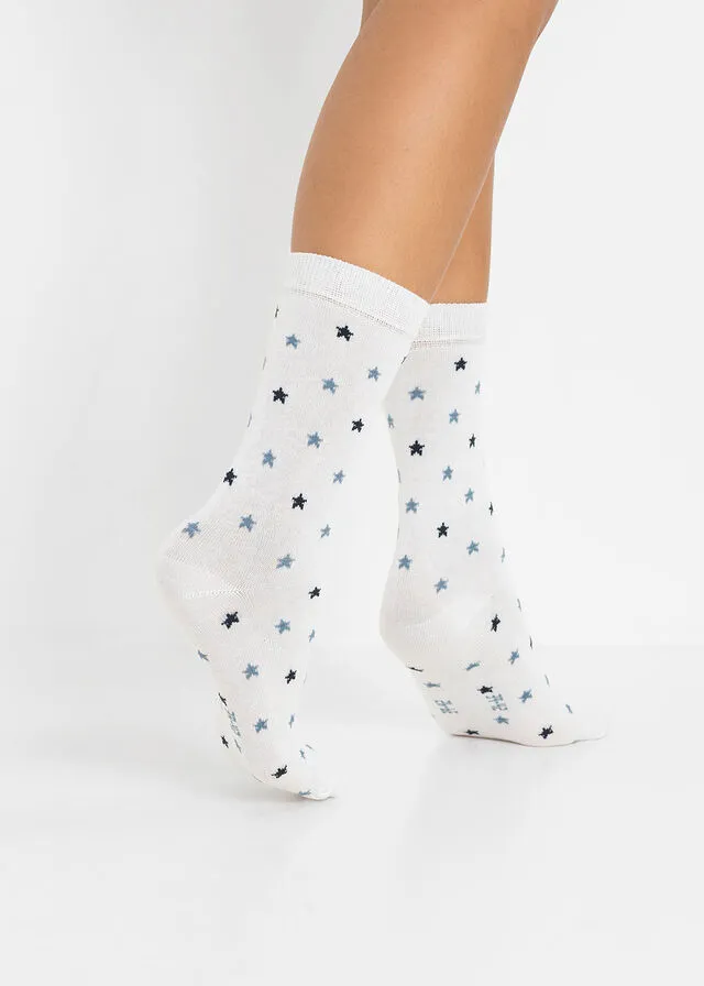 Calcetines Gris jaspeado-rosa ceniza-negro