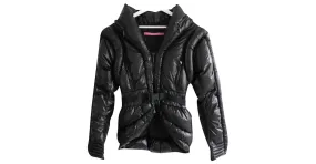 Emanuel Ungaro AW07 Abrigo acolchado escultural negro 