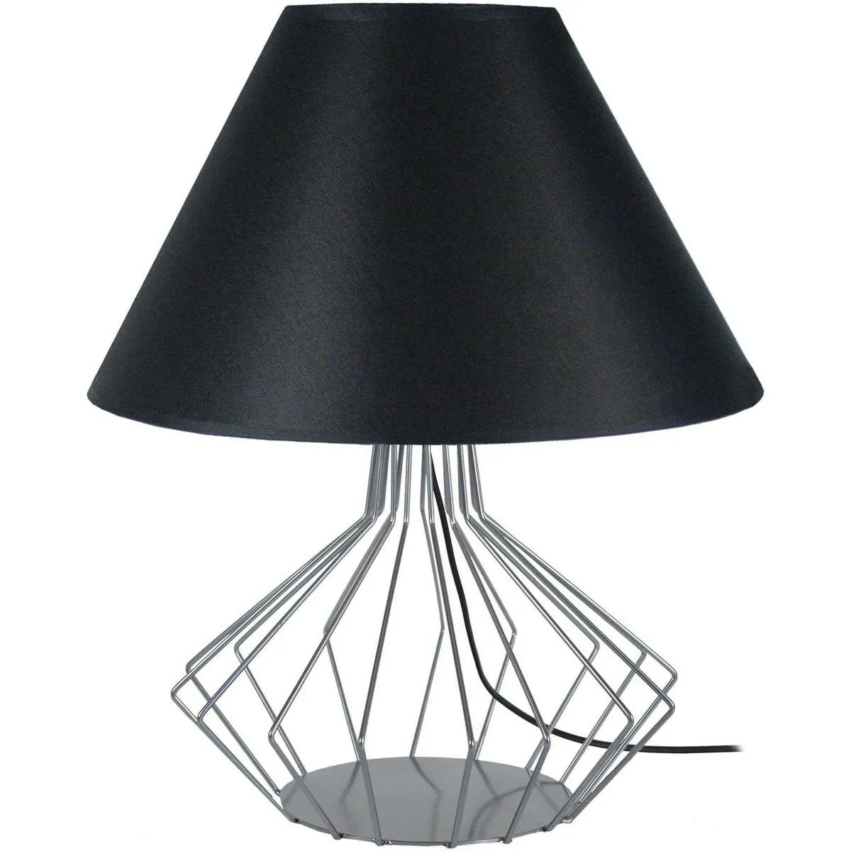lámpara de la sala de estar redondo metal aluminio y negro