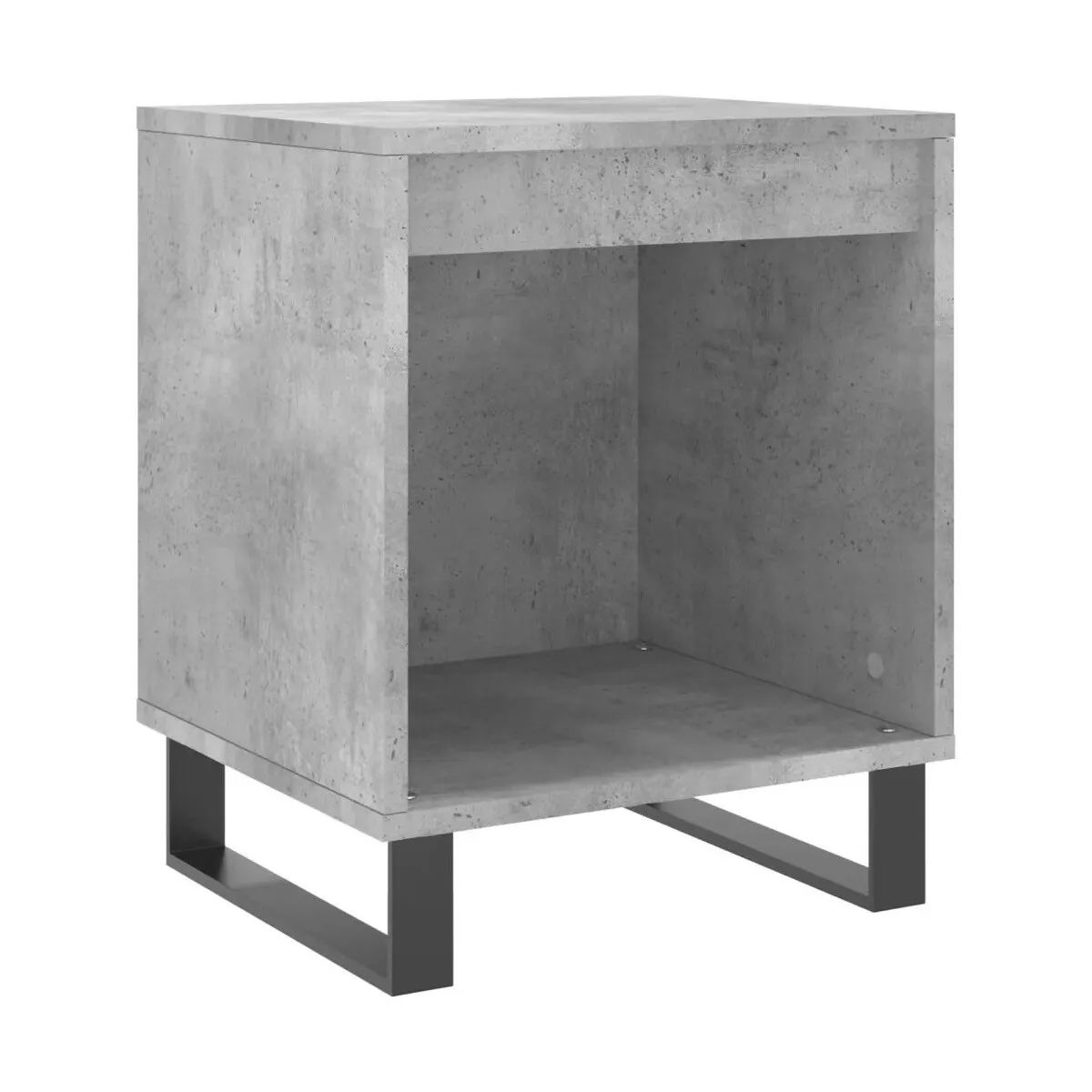 Mesita de noche madera de ingeniería gris hormigón 40x35x50 cm