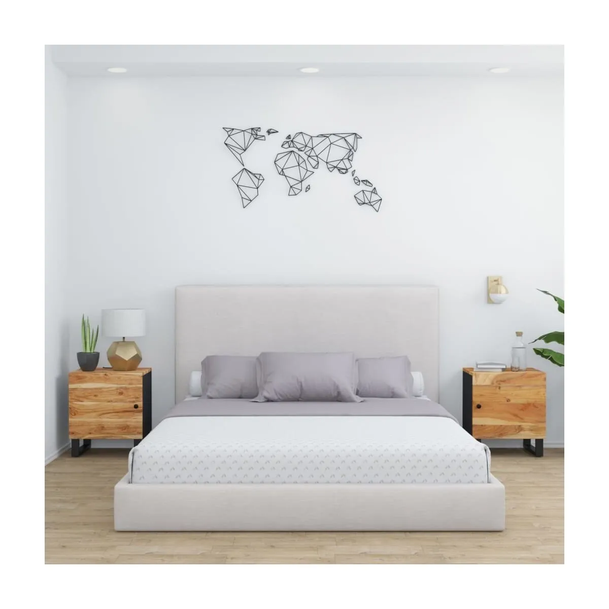 Mesitas de noche 2 uds madera maciza de acacia 40x33x46 cm