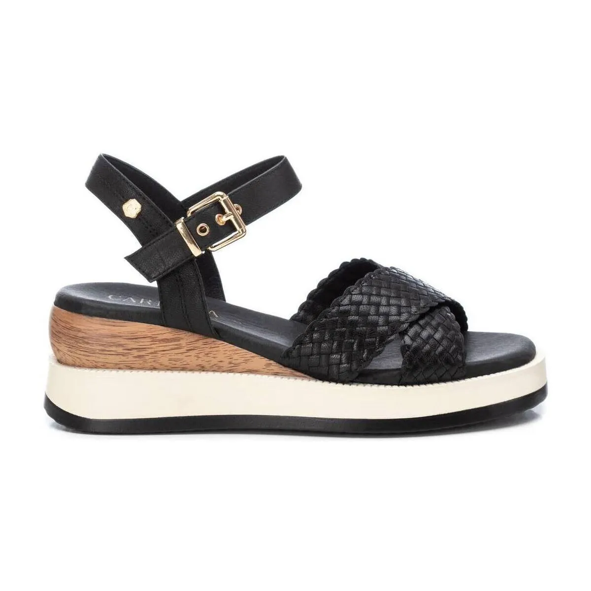 mujer sandalias piel negro 16139105