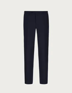 Pantalones de lana azul marino 