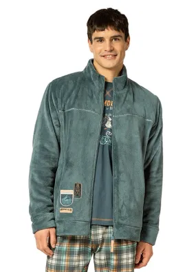 Parka Polar Soy Underwear en azul acero