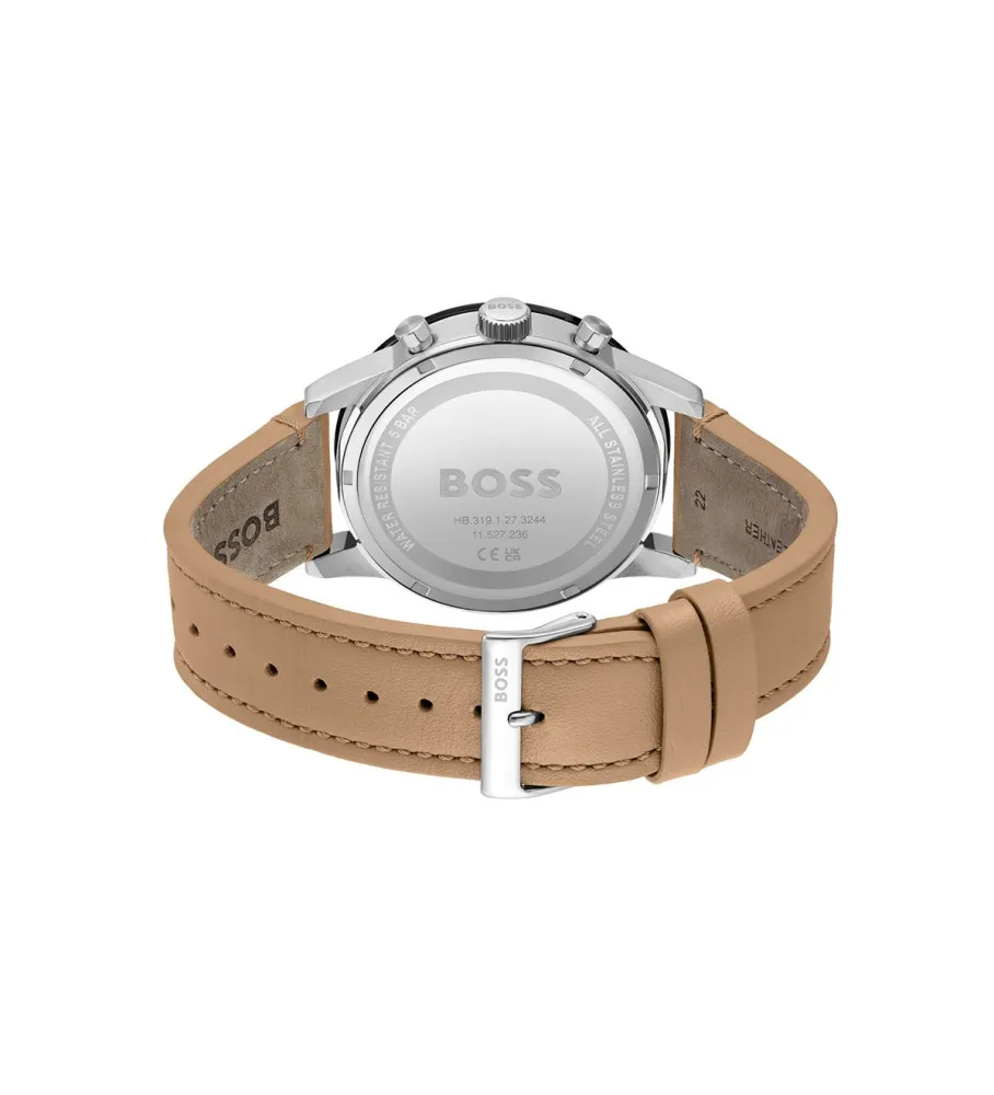Reloj Analógico con correa de Piel Allure negro