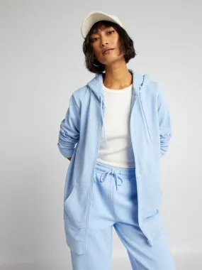 Sudadera con cremallera y capucha - AZUL