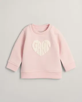 Sudadera de cuello redondo Heart Graphic Baby