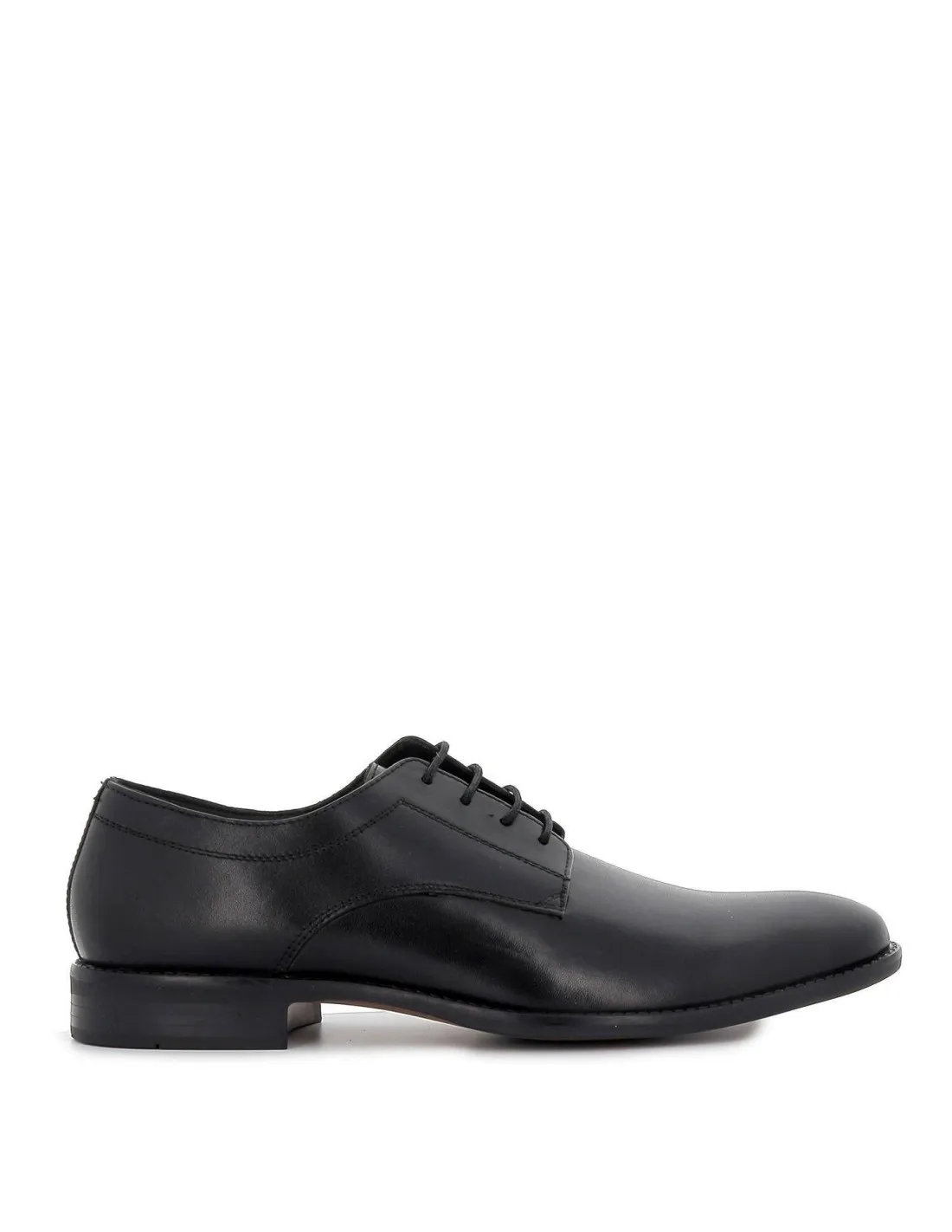 Zapato de cordones en piel suave de gran calidad en negro T2in