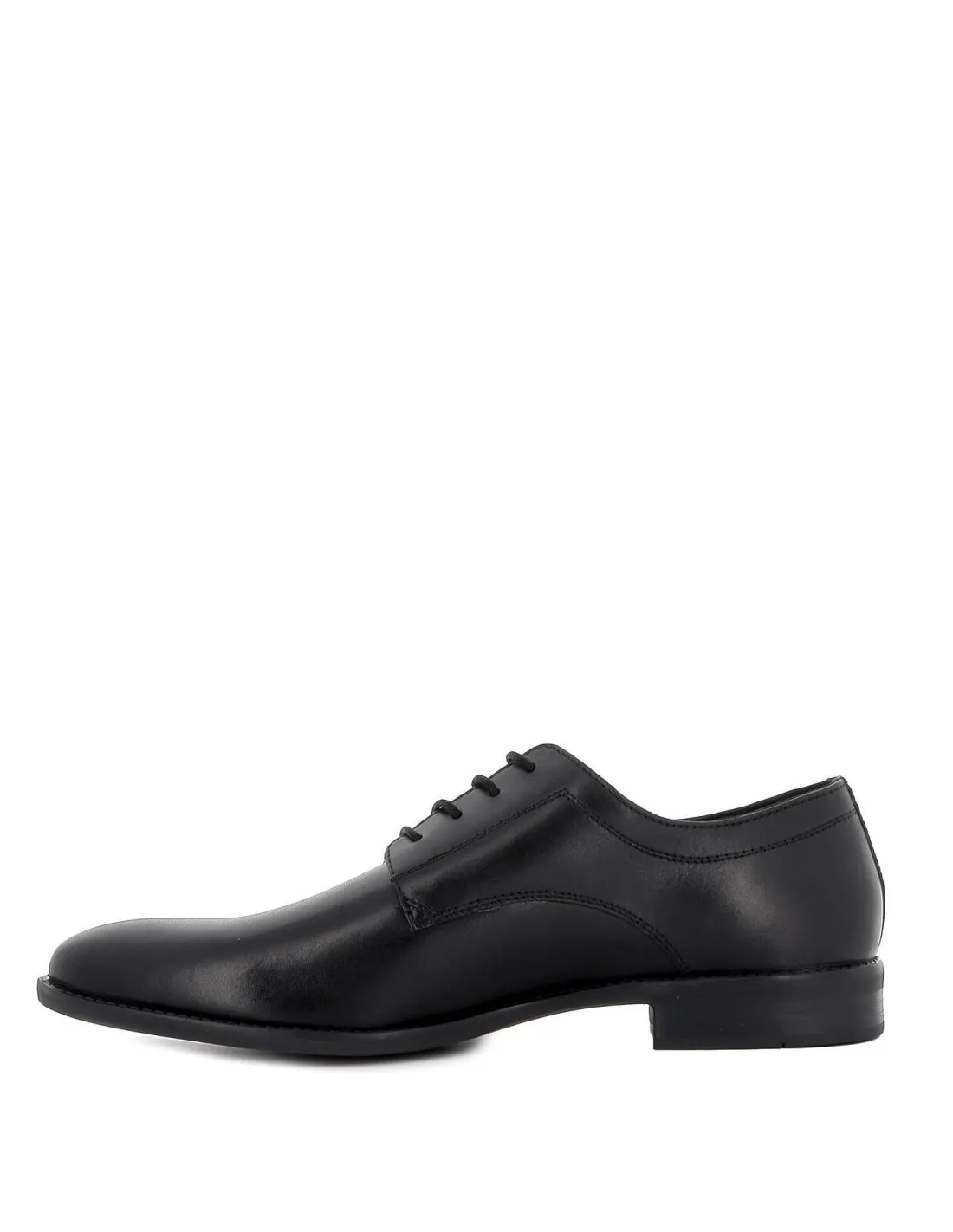 Zapato de cordones en piel suave de gran calidad en negro T2in