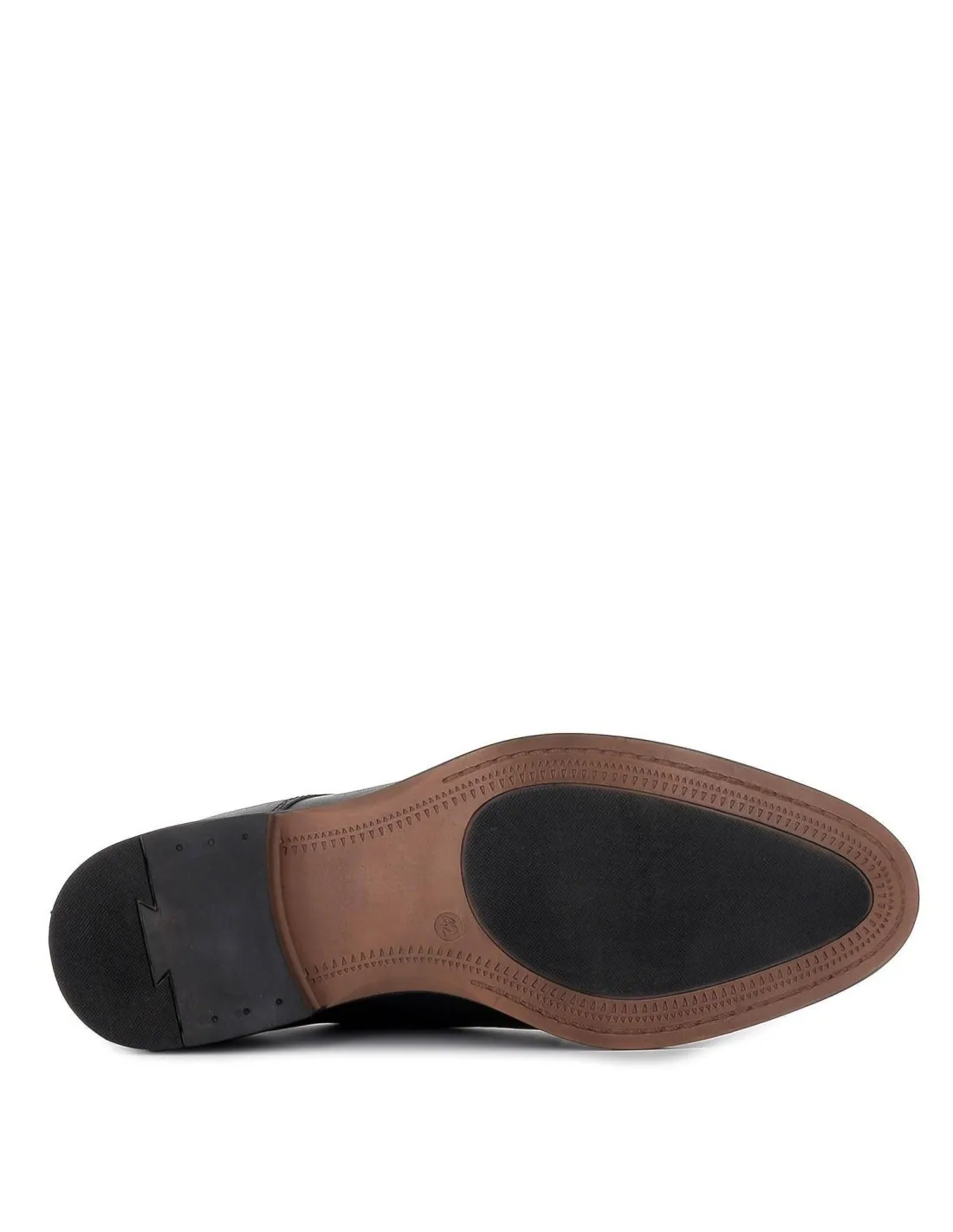 Zapato de cordones en piel suave de gran calidad en negro T2in